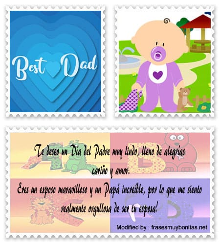 Originales frases por  Día del Padre para mi esposo.#TarjetasDeAmorParaParaDiaDelPadre,#MensajesParaDiaDelPadre