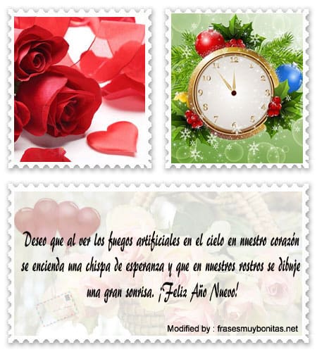 Bonitas tarjetas con frases de amor para Año Nuevo.#SaludosDeAñoNuevo,#FelicitacionesDeAñoNuevo
