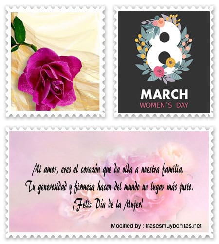 Saludos para el Día de la Mujer para enviar por Whatsapp.#SaludosPorElDíaDeLaMujerParaDedicar,#TarjetasPorElDíaDeLaMujerParaDedicar

