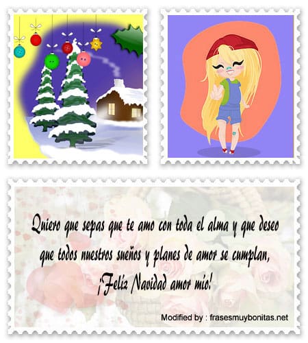 Frases y tarjetas de Navidad para enviar a mi novia por celular.#TarjetasDeNavidad,#SaludosDeNavidad