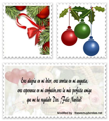 Saludos originales para compartir en Navidad por Facebook.#MensajesDeNavidadParaAmigas