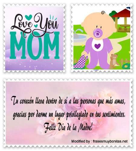 Bonitas tarjetas con pensamientos de amor para el Día de la Madre para Facebook.#SaludosPorElDíaDeLaMadre