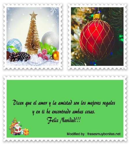Bonitas tarjetas con frases de amor para Navidad