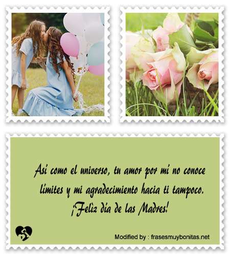 Frases y tarjetas de amor para enviar a Mamá por celular.#SaludosPorElDíaDeLaMadre