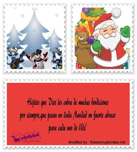 tarjetas con mensajes de Navidad para mis hijos